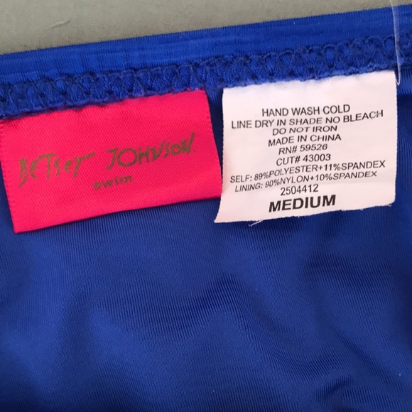 Betsey Johnson Swim Royal Blue Ruffle Two Piece Swimsuit, Size Medium - Picture 15 of 16